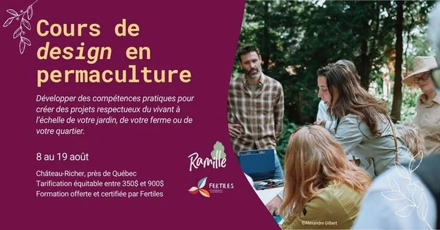 Visuel du PDC Permaculture d'août 2026 chez Ramille