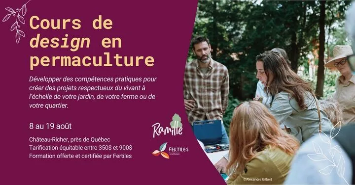 Visuel du PDC Permaculture d'août 2026 chez Ramille