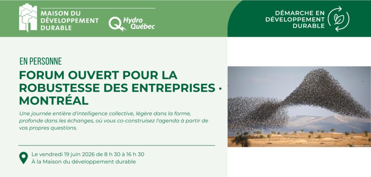 Visuel du Forum Ouvert pour la Robustesse des Entreprises à Montréal